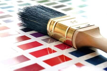 Paint brush on catalog